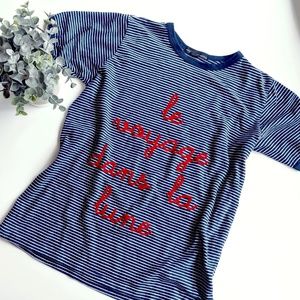 ‼️ Truly Madly Deeply French Script Tee Sz M